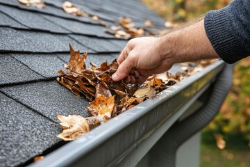Roof gutter guards system on a modern home