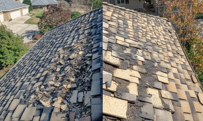 Materials laid out for flat roof replacement cost breakdown