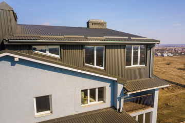 Colorful metal siding panels samples displayed for selection